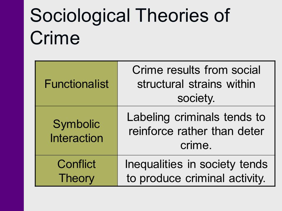 Three Theories of Criminal Behavior